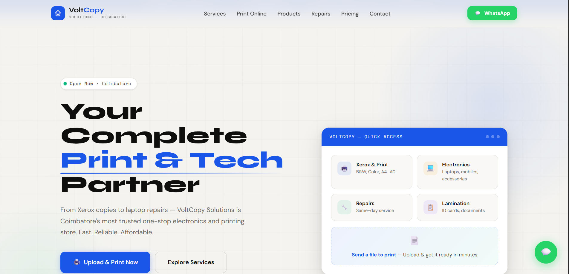 VoltCopy Solutions project screenshot